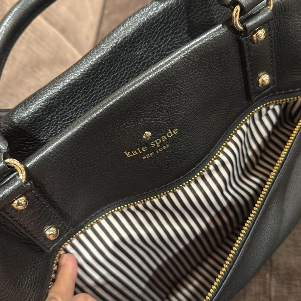Kate Spade Black Leather Satchel - Picture 5 of 8